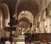 WITTE, Emanuel de Interior of a Protastant Gothic Church oil painting picture wholesale